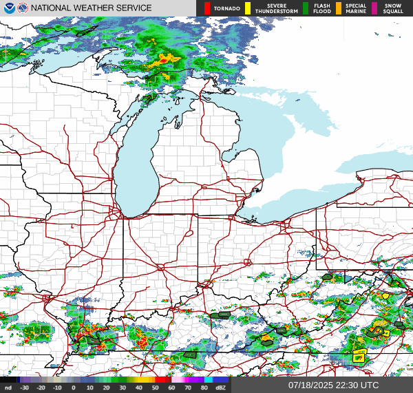 Weather radar map